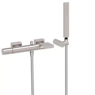 Baterie wannowe i prysznicowe - Tres 21117001AC Bateria wannowa z kaskadą Słuchawka antical z obrotowym statywem Wąż - miniaturka - grafika 1