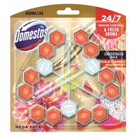Środki do WC - Domestos zawieszka do Wc Aroma Lux Dahlia Flower& Dragonfruit 3 szt - miniaturka - grafika 1