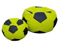 Fotele i pufy dla dzieci - Pufa piłka XXXXL worek + gratis limonkowo-czarna - miniaturka - grafika 1
