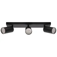 Lampy sufitowe - Ideus Plafon LAMPA sufitowa MANAM 03765 regulowana OPRAWA metalowe tuby reflektorki na listwie okrągłe czarne 03765 - miniaturka - grafika 1