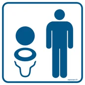 Systemy ekspozycyjne i znaki informacyjne - RA019 TOALETA MĘSKA 2, FN - FOLIA SAMOPRZYLEPNA; (100X100MM) - miniaturka - grafika 1