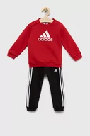 Dresy damskie - adidas dres dziecięcy I BOS LOGO kolor czerwony - miniaturka - grafika 1