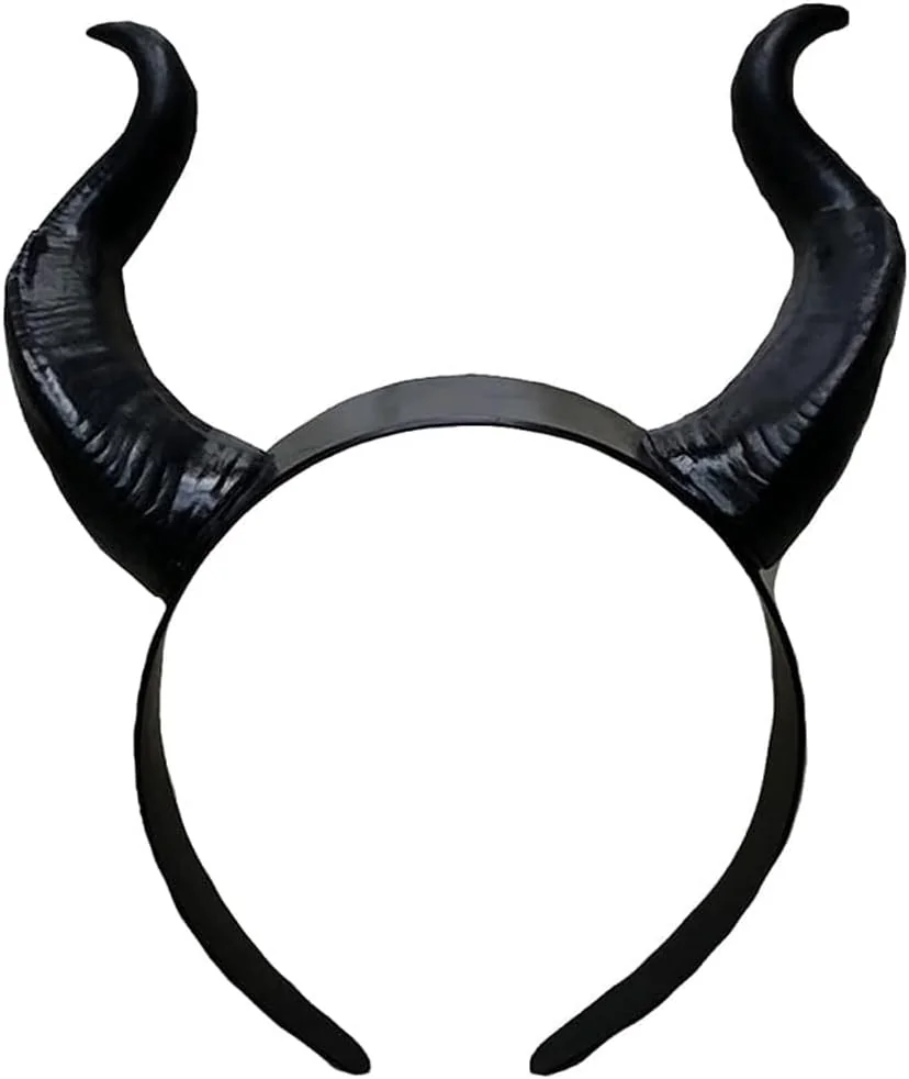 OPASKA DIADEM ROGI PIÓRA GOTHIC HALLOWEEN CZARNA MROCZNA ELEGANCKA