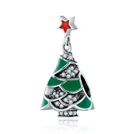 Wisiorki - Zawieszka Charms SREBRO 925 Koralik do PANDORA Drzewo Choinka Święta Bożego Narodzenia - miniaturka - grafika 1