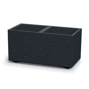Donica PROSPERPLAST Sierra Case Beton Effect DSI600E-B411 26.2L Czarny - Donice - miniaturka - grafika 1