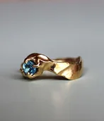 Pierścionki - Pierścionek A day at sea /Dzień na morzu z topazem naturalnym - miniaturka - grafika 1