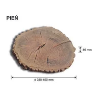 Kostki brukowe i krawężniki - Płyta dekoracyjna Pień 38-45 cm brąz - miniaturka - grafika 1