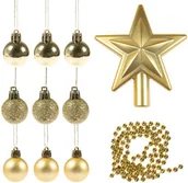 Ozdoby bożonarodzeniowe - Dekoracje choinkowe złote - 11 szt. - miniaturka - grafika 1