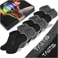 Skarpetki męskie - TASTIQ PREMIUM Skarpetki Stopki M��skie Bawe��na BLACKMIX 6 Par Rozmiar 39/42 - miniaturka - grafika 1