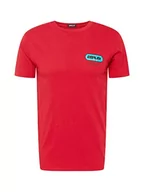 Koszulki męskie - Replay T-shirt męski, 665 Chili Red, XXL - miniaturka - grafika 1