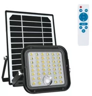 Lampy ogrodowe - Naświetlacz LED z czujnikiem z panelem solarnym 10W b.neutralna 4000K 1500lm MHCS obudowa czarna IP65 KOBI (12) - miniaturka - grafika 1