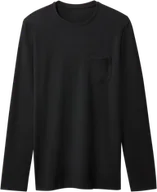 Koszulki męskie - esmara Men Koszulka męska z długim rękawem (Czarny, S (44/46)) - miniaturka - grafika 1