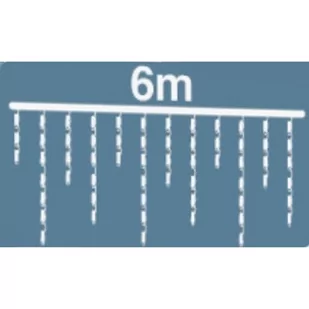 LAMPKI CHOINKOWE KURTYNA ŚWIETLNA ZEW 180 LED TIMER ZIMNY BIAŁY KABEL TRANSPARENTNY - Oświetlenie świąteczne - miniaturka - grafika 4