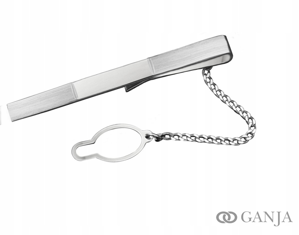 Spinka srebrna do krawata 925+GRAWER SK18 ŚLUB