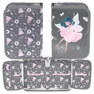 Plecaki szkolne i tornistry - Paso Piórnik Jednokomorowy Bez Wyposażenia Z Klapkami Wróżka Baletnica - miniaturka - grafika 1