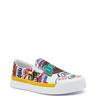 Trampki męskie - Dsquared2 Skórzane slip on - grafika 1