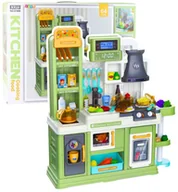 Zabawki AGD - LeanToys Kuchnia Dla Dzieci Obieg wody Zmiana koloru żywności para zielona 64 el. - miniaturka - grafika 1
