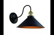 Lampy ścienne - Oprawa ścienna MANI 1 1x E27, czarno-złoty, średnica 22cm, materiał metal+aluminium - miniaturka - grafika 1
