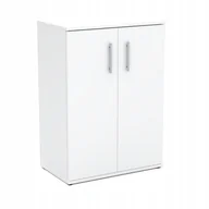 Komody - Komoda Biała Szafka Rtv 60 CM Z 2 Półkami Meble Do Salonu Sypialni Loft - miniaturka - grafika 1