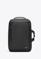 Plecaki - Plecak męski wielofunkcyjny do samolotu 2 w 1 czarny - miniaturka - grafika 1