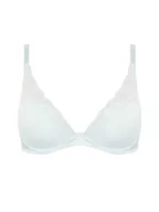 Biustonosze - Passionata - Brooklyn biustonosz typu plunge, nowoczesne wzornictwo z graficznym tiulem, głęboki dekolt, miękkie i ultralekkie miseczki – niewidoczny pod ubraniem, niebieski, 75D - miniaturka - grafika 1