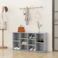 Szafki na buty - Ławka na buty beton szara 103x30x54,5 cm materiał drewnopochodny - miniaturka - grafika 1