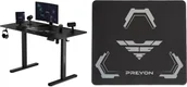 Biurka gamingowe - Biurko SENSE7 Nojo 120 black + Podkładka PREYON Falcon - miniaturka - grafika 1