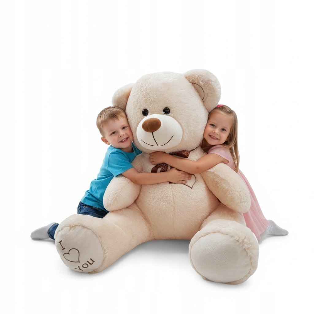 DUŻY WIELKI OGROMNY MIŚ z SERCEM Pluszowy Przytulanka GIGANT 130cm XXXL !!!