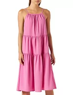 Sukienki - ONLY Damska sukienka midi na ramiączkach, Super Pink, L - miniaturka - grafika 1