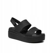 Sandały damskie - Sandały damskie Crocs Brooklyn Low Wedge czarne 39-40 EU - miniaturka - grafika 1