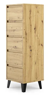 Wysoka nowoczesna komoda z szufladami dąb artisan E2-B92 - Komody - miniaturka - grafika 1