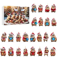 Ozdoby bożonarodzeniowe - 2024 Świąteczny kalendarz adwentowy Kapibara 24 dni Odliczanie Akrylowa kapibara Wisiorki Zabawki dla dzieci Dzieci F - miniaturka - grafika 1