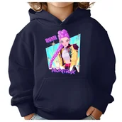 Bluzy dla dziewczynek - BLUZA DZIECIĘCA HUNTRIX RUMI KPOP 134-140 Z KAPTUREM BAWEŁNIANA JAKOŚĆ - miniaturka - grafika 1