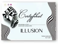 Pozostałe akcesoria kosmetyczne - Certyfikat ze szkolenia online Illusion by Paulina Laskowska Wersja Drukowana - miniaturka - grafika 1