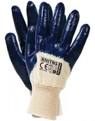 Rękawice robocze - Reis Rękawice robocze nitrylowe RECONIT beżowo-granatowe rozm.10 RAWRECONITBEG10 - miniaturka - grafika 1
