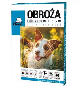 SUPER BENO Obroża przeciw pchłom i kleszczom dla małych psów 35cm - Pielęgnacja psów i kotów - miniaturka - grafika 1