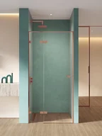 Ścianki i drzwi prysznicowe - Miedziane drzwi prysznicowe uchylne 120 cm lewe EXK-6360 Eventa Copper Shine New Trendy - miniaturka - grafika 1