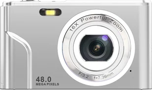INF Aparat cyfrowy 1080P 48 megapikseli z 16-krotnym zoomem Srebro - Aparaty Cyfrowe - miniaturka - grafika 1