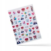 Ozdoby do paznokci - Allepaznokcie Naklejki do paznokci cienkie samoprzylepne walentynkowe Nr CA-436 - miniaturka - grafika 1