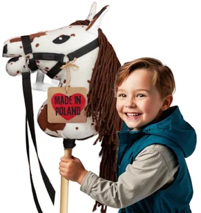 Hobby Horse Koń Konik Na Kiju kijku patyku A5 kij Biały dla dzieci dziecka - Maskotki i pluszaki - miniaturka - grafika 1