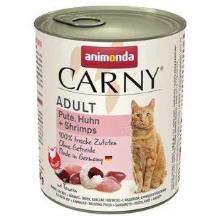 Zestaw Animonda Carny Adult, 12 x 800 g - Indyk, kurczak i krewetki - Mokra karma dla kotów - miniaturka - grafika 1