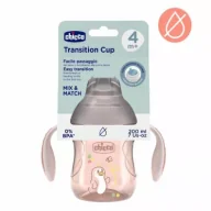 Kubki dla dzieci - Chicco Kubek treningowy z miękkim ustnik 200ml beż 4m+ - miniaturka - grafika 1
