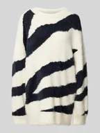 Swetry damskie - Sweter z dzianiny o kroju oversized z prążkowanymi wykończeniami model ‘HEIDI’ - miniaturka - grafika 1