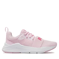 Buty dla dziewczynek - Sneakersy Puma Puma Wired Run Jr 374214 25 Różowy - miniaturka - grafika 1