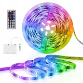 Taśmy LED - Taśma LED 5m pilot wodoodporna kolorowa zestaw 12v 7w - miniaturka - grafika 1