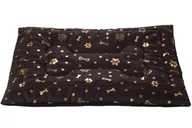 Legowiska dla psów - Legowisko mata dla psa Welsti brązowa złote kości i łapki M 70x50 antypoślizgowa - miniaturka - grafika 1