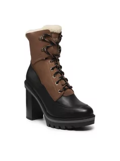 Botki damskie - Tommy Hilfiger Botki Warmlined High Heel Outdoor Boot FW0FW06009 Brązowy - grafika 1