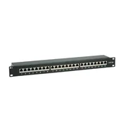 Panele krosownicze - VALUE Kat.6a 19"-Patchpanel, 24 P, geschirmt, schwarz 26.99.0360 - miniaturka - grafika 1