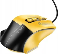 Myszki - Hoco HOCO mysz komputerowa gamingowa przewodowa USB A 3600DPI GM31 czarno żółta - miniaturka - grafika 1