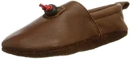 Kapcie damskie - Pololo Unisex dziecięce kapcie w kolorze ciemnobrązowym, brązowy - ciemnobrązowy - 28 EU - miniaturka - grafika 1